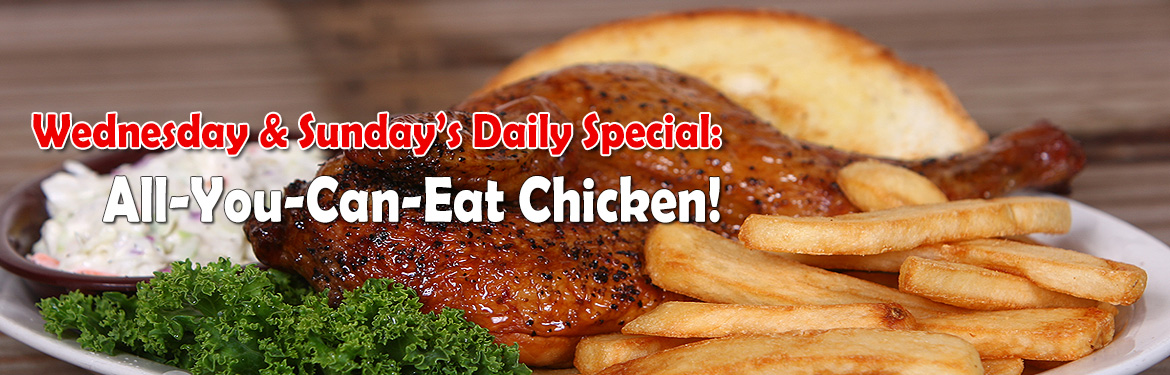 BBQ Chicken and french fries on a plate.